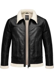 Lederjacke OATMAN Lederjacke Herren gefllte Fell Lederjacke