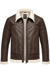 Amaci&Sons Lederjacke OATMAN Dunkelbraun/Braun/Beige