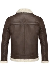 Amaci&Sons Lederjacke OATMAN Dunkelbraun/Braun/Beige