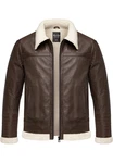 Amaci&Sons Lederjacke OATMAN Dunkelbraun/Braun/Beige
