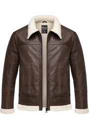 Lederjacke OATMAN Lederjacke Herren gefllte Fell Lederjacke