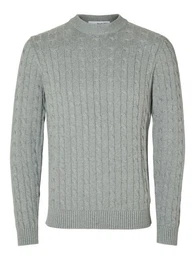 Strickpullover - SLHRYAN Zopfstrickpullover - Trendiger Crew Neck