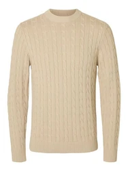 SELECTED HOMME Strickpullover SLHRYAN ecru