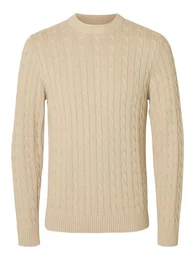Strickpullover - SLHRYAN Zopfstrickpullover - Trendiger Crew Neck