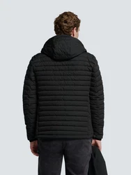 NO EXCESS Jacke Hooded Short Fit Schwarz/Grau