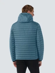NO EXCESS Jacke Hooded Short Fit Hellblau/Blau/Grau