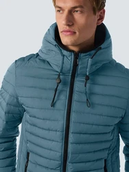 NO EXCESS Jacke Hooded Short Fit Hellblau/Blau/Grau