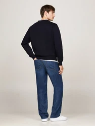 Tommy Hilfiger Sweatshirt HILFIGER FLAG EMBRO SWEATSHIRT mehrfarbig/blau