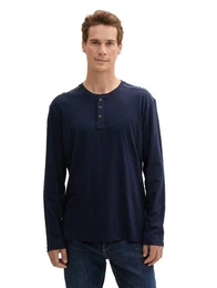 Henleyshirt mit Henley Ausschnitt