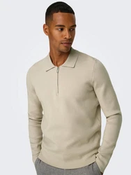 ONLY & SONS Pullover ONSCooper Khaki/Beige/Weiß/Braun