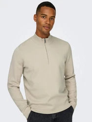 ONLY & SONS Troyer ONSCOOPER REG 12 HALF ZIP HIGH NECK KNIT 