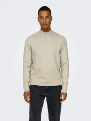 ONLY & SONS Troyer ONSCOOPER REG 12 HALF ZIP HIGH NECK KNIT 