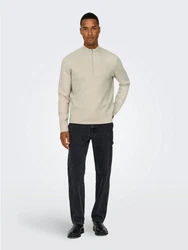 ONLY & SONS Troyer ONSCOOPER REG 12 HALF ZIP HIGH NECK KNIT 