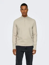 ONLY & SONS Troyer ONSCOOPER REG 12 HALF ZIP HIGH NECK KNIT 