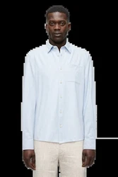 Drykorn Langarmhemd Oxford Liet_2 Regular Fit Hellblau/Weiß/Türkis