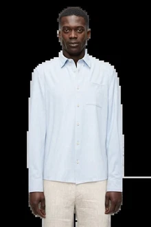 Drykorn Langarmhemd Oxford Liet_2 Regular Fit Hellblau/Weiß/Türkis