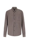 Drykorn Langarmhemd Oxford Liet_2 Regular Fit Grau/Braun