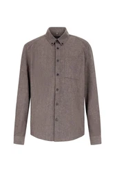 Drykorn Langarmhemd Oxford Liet_2 Regular Fit Grau/Braun