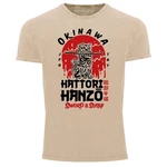 Neverless Print-Shirt Hattori Hanzo Sword and Sushi Okinawa Japan Khaki/Braun/Gelb