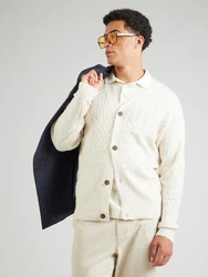 JACK & JONES Strickjacke JPRBLUMARKUS Beige/Weiß/Khaki/Creme