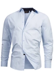 Indicode Langarmhemd INKamby Hellblau/Blau