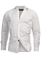 Indicode Langarmhemd INKamby Weiß/Creme/Grau/Khaki