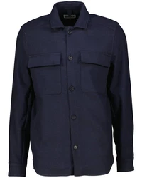 Drykorn Langarmhemd Overshirt SELTON Dunkelblau