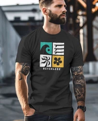 Neverless Herren T-Shirt Surfing Icons Rosa