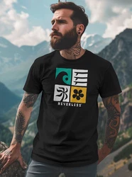 Neverless Herren T-Shirt Surfing Icons Rosa