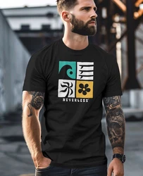 Neverless Herren T-Shirt Surfing Icons Rosa