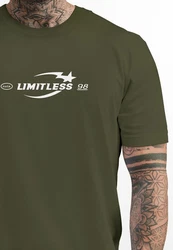 Neverless Print-Shirt Herren T-Shirt Limitless Icon Typographie Schriftzug Dunkelgrün