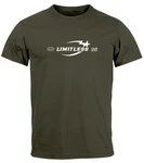 Neverless Print-Shirt Herren T-Shirt Limitless Icon Typographie Schriftzug Dunkelgrün