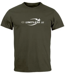 Neverless Print-Shirt Herren T-Shirt Limitless Icon Typographie Schriftzug Dunkelgrün