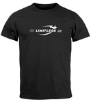 Neverless Print-Shirt Herren T-Shirt Limitless Icon Typographie Schriftzug Lila/Braun/Schwarz/Rot/Dunkelgrau