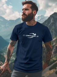 Neverless Print-Shirt Herren T-Shirt Limitless Icon Typographie Schriftzug Blau/Dunkelblau/Hellblau