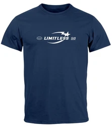 Neverless Print-Shirt Herren T-Shirt Limitless Icon Typographie Schriftzug Blau/Dunkelblau/Hellblau