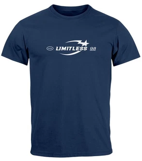 Neverless Print-Shirt Herren T-Shirt Limitless Icon Typographie Schriftzug Blau/Dunkelblau/Hellblau Neverless Print-Shirt Herren T-Shirt Limitless Icon Typographie Schriftzug Blau/Dunkelblau/Hellblau