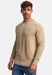 Indicode Herren Injustice Pullover mit Rundhals-Ausschnitt Beige/Khaki/Braun