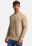 Indicode Herren Injustice Pullover mit Rundhals-Ausschnitt Beige/Khaki/Braun