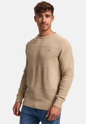 Indicode Herren Injustice Pullover mit Rundhals-Ausschnitt Beige/Khaki/Braun