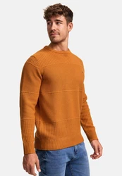 Indicode Herren Injustice Pullover mit Rundhals-Ausschnitt Caramel