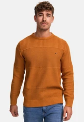 Indicode Herren Injustice Pullover mit Rundhals-Ausschnitt Caramel