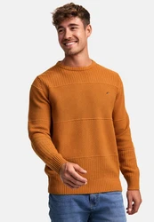 Indicode Herren Injustice Pullover mit Rundhals-Ausschnitt Caramel