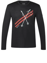 SUPER.NATURAL Sweatshirt Herren KRYSSEDE SKI Schwarz/Rot/Braun