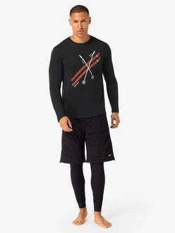 SUPER.NATURAL Sweatshirt Herren KRYSSEDE SKI Schwarz/Rot/Braun SUPER.NATURAL Sweatshirt Herren KRYSSEDE SKI Schwarz/Rot/Braun