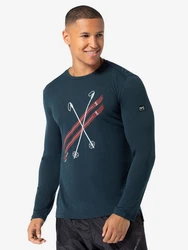 SUPER.NATURAL Sweatshirt Herren KRYSSEDE SKI Dunkelblau/Hellblau/Blau/Grau