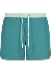 URBAN CLASSICS Badeshorts Retro Swimshorts Grün/Türkis/Hellblau
