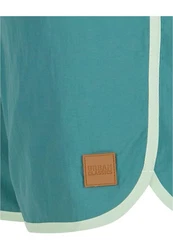 URBAN CLASSICS Badeshorts Retro Swimshorts Grün/Türkis/Hellblau