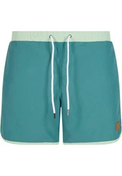 URBAN CLASSICS Badeshorts Retro Swimshorts Grün/Türkis/Hellblau