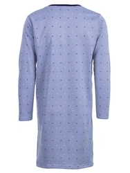 Henry Terre Nachthemd Thermo Nachthemd Dunkelblau/Fliederfarben/Blau/Lila